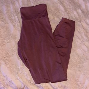 Express Maroon Leggings S/P